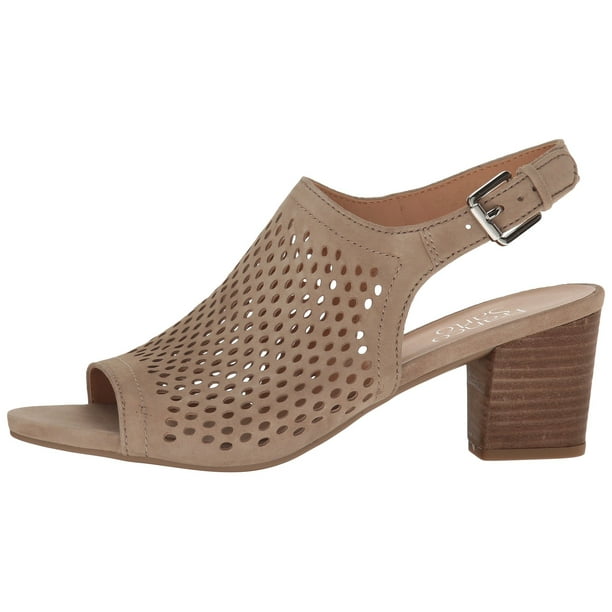 Franco Sarto Womens Monaco2 Leather Open Toe Casual Mule Sandals