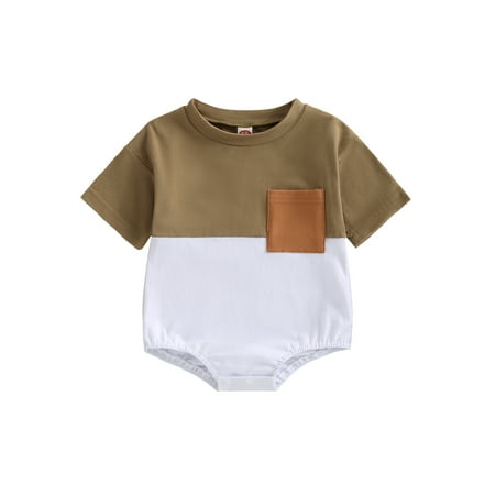 jaweiwi Baby Toddler Girls Boys Romper 0 3M 6M 12M 18M 24M Short Sleeve Crew Neck Contrast Color Patchwork Summer Bodysuit for Casual Daily
jaweiwi Baby Toddler Girls Boys Romper 0 3M 6M 12M 18M 24M Short Sleeve Crew Neck Contrast Color Patchwork Summer Bodysuit for Casual Daily