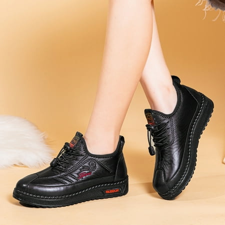 ERTUTUYI Women Solid Color Flat Warm Casual Shoes Fashion Soft Sole Ladies Non Slip Waterproof Casual Shoes Black 37
ERTUTUYI Women Solid Color Flat Warm Casual Shoes Fashion Soft Sole Ladies Non Slip Waterproof Casual Shoes Black 37