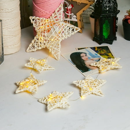 DSstyles Rattan Weaving Pentagram Wind Chime Room Pendant Birthday Gift Night Light Sky Pendant
DSstyles Rattan Weaving Pentagram Wind Chime Room Pendant Birthday Gift Night Light Sky Pendant