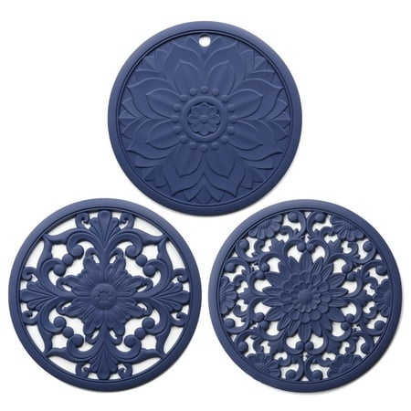 Kitchen Utensils Gadgets Kitchen Organization Silicone Trivet Mat Set with 3 Carved Patterns Hot Pot Holder Hot Pads
Kitchen Utensils Gadgets Kitchen Organization Silicone Trivet Mat Set with 3 Carved Patterns Hot Pot Holder Hot Pads