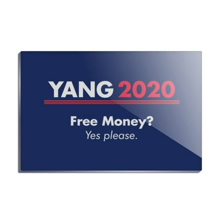 Yang 2020 Free Money Universal Basic Income Rectangle Acrylic Fridge Refrigerator Magnet
Yang 2020 Free Money Universal Basic Income Rectangle Acrylic Fridge Refrigerator Magnet
