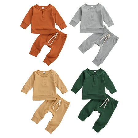 2Pcs Infant Newborn Baby Outfit Girls Boys Autumn Clothes Sets Casual Pajamas Solid Color Long Sleeve Pullover Sweatshirt+Pants
2Pcs Infant Newborn Baby Outfit Girls Boys Autumn Clothes Sets Casual Pajamas Solid Color Long Sleeve Pullover Sweatshirt+Pants