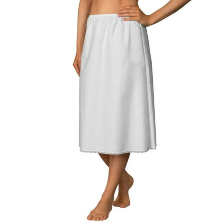 Women s Shadowline 4711630 30 Inch Flare Half Slip (White 1X)