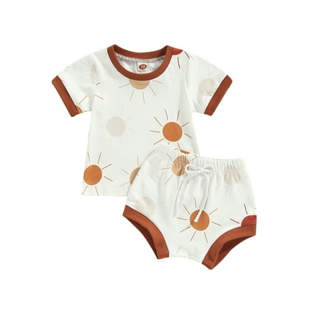 Bagilaanoe 2pcs Toddler Baby Boy Girl Short Pants Set Short Sleeve Sun/Floral Print T Shirt Tops + Shorts 6M 12M 18M 24M 3T Kids Casual Summer Outfits
Bagilaanoe 2pcs Toddler Baby Boy Girl Short Pants Set Short Sleeve Sun/Floral Print T Shirt Tops + Shorts 6M 12M 18M 24M 3T Kids Casual Summer Outfits