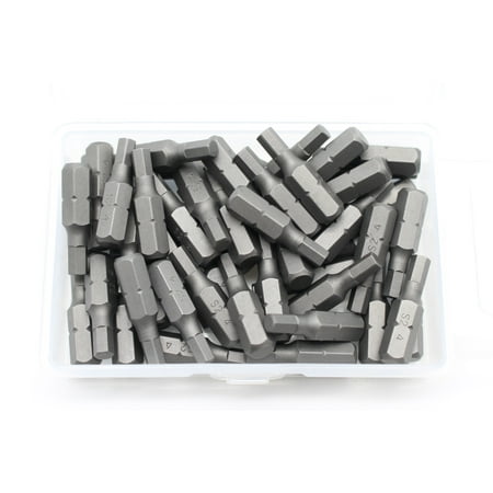 TEMO 50 pc H-4 Hex 5/32 Inch (4 mm) Impact Ready 1 Inch (25 mm) Long Screwdriver Insert Bits Hex Shank with Quick Release Slot
TEMO 50 pc H-4 Hex 5/32 Inch (4 mm) Impact Ready 1 Inch (25 mm) Long Screwdriver Insert Bits Hex Shank with Quick Release Slot