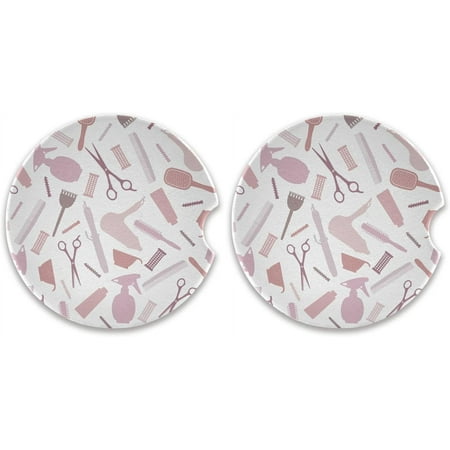 Hyjoy 2 Pack Hairdresser Tools Pattern Car Coasters Drinks Absorbent Ceramic Stone Car Coasters with Fingertip Grip Car Cup Holder Coasters
Hyjoy 2 Pack Hairdresser Tools Pattern Car Coasters Drinks Absorbent Ceramic Stone Car Coasters with Fingertip Grip Car Cup Holder Coasters