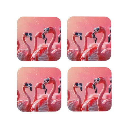 Drink Coasters Set of 4 Cool Flamingos Sunglasses Scene Leather Coasters for Coffee Table Protector Heat Resistant Cute Coasters for Home Decor Housewarming Gifts Bar Kitchen 4 Inch Square
Drink Coasters Set of 4 Cool Flamingos Sunglasses Scene Leather Coasters for Coffee Table Protector Heat Resistant Cute Coasters for Home Decor Housewarming Gifts Bar Kitchen 4 Inch Square