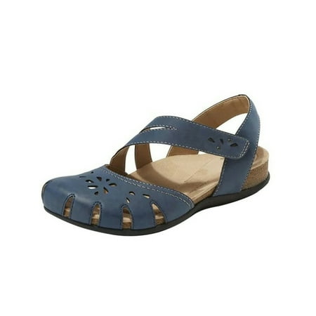 Daeful Women Flats Hollow Out Sandals Solid Color Shoes Party Lightweight Non Slip Magic Tape Navy Blue 8
Daeful Women Flats Hollow Out Sandals Solid Color Shoes Party Lightweight Non Slip Magic Tape Navy Blue 8