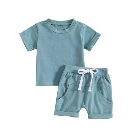 Arvbitana Baby Boys Summer Casual Outfit Set Newborn Kids Short Sleeve Round Neck Sweatshirt Tops + Elastic Drawstring Shorts Infant 2-Piece Outfits 0M-3T
Arvbitana Baby Boys Summer Casual Outfit Set Newborn Kids Short Sleeve Round Neck Sweatshirt Tops + Elastic Drawstring Shorts Infant 2-Piece Outfits 0M-3T