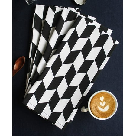Petrichor Kitchen Cloth Napkin 19 inches by 27 inches Set of 12 Modern Design Dinner Napkins 100% Cotton Soft Durable Napkins Towel (Diamond Shaped Black)
Petrichor Kitchen Cloth Napkin 19 inches by 27 inches Set of 12 Modern Design Dinner Napkins 100% Cotton Soft Durable Napkins Towel (Diamond Shaped Black)