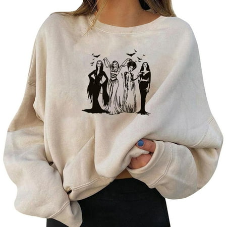 WUDATI Women s Halloween Pullover Fun Graphic Print Round Neck Long Sleeve Sweatshirt Casual Comfortable Lightweight Perfect for Halloween Party Daily Life Sports Easy to Match with Jeans or Shorts
WUDATI Women s Halloween Pullover Fun Graphic Print Round Neck Long Sleeve Sweatshirt Casual Comfortable Lightweight Perfect for Halloween Party Daily Life Sports Easy to Match with Jeans or Shorts