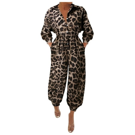 Womens Jumpsuit Clearance Pattern Casual Leisure Bib Pants Coverall Trouser Long Pant Button Bodysuit One-Piece Leotard White Trousers Women White Rompers and Jumpsuits for Women Brown S
Womens Jumpsuit Clearance Pattern Casual Leisure Bib Pants Coverall Trouser Long Pant Button Bodysuit One-Piece Leotard White Trousers Women White Rompers and Jumpsuits for Women Brown S