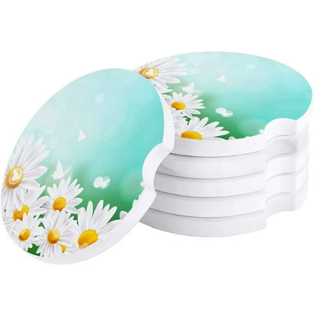 ZHANZZK Summer White Daisy Flower Set of 4 Car Coaster for Drinks Absorbent Ceramic Stone Coasters Cup Mat with Cork Base for Home Kitchen Room Coffee Table Bar Decor
ZHANZZK Summer White Daisy Flower Set of 4 Car Coaster for Drinks Absorbent Ceramic Stone Coasters Cup Mat with Cork Base for Home Kitchen Room Coffee Table Bar Decor
