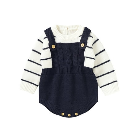 Diconna Newborn Infant Baby Boys Girls Knit Romper Playsuit Jumpsuit Cotton Long Sleeve Baby Clothes Royal Blue 0-3 Months
Diconna Newborn Infant Baby Boys Girls Knit Romper Playsuit Jumpsuit Cotton Long Sleeve Baby Clothes Royal Blue 0-3 Months