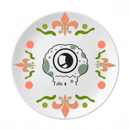Universe And Alien Spotted Alien Flower Ceramics Plate Tableware Dinner Dish