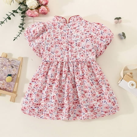 Aayomet Flower Girl Dresses For Wedding Toddler Girls Short Sleeve Floral Prints Princess Dress Dance Party Dresses Clothes Pink 18-24 Months
Aayomet Flower Girl Dresses For Wedding Toddler Girls Short Sleeve Floral Prints Princess Dress Dance Party Dresses Clothes Pink 18-24 Months