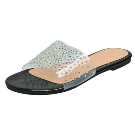 Youmylove Women Slide Slippers Ladies Fashion Transparent Crystal Flat Slip On Beach Slippers Shoes Stylish Female Cozy Daily Walking
Youmylove Women Slide Slippers Ladies Fashion Transparent Crystal Flat Slip On Beach Slippers Shoes Stylish Female Cozy Daily Walking