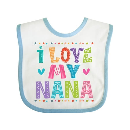 Inktastic I Love My Nana Grandkids Gift Baby Girl Bib