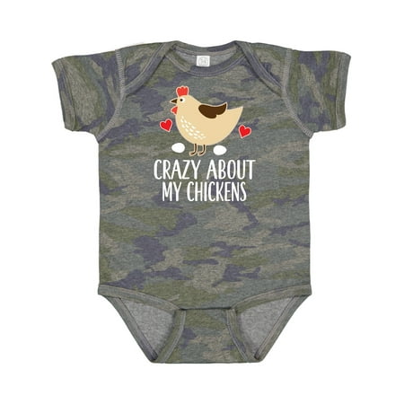 Inktastic Crazy About My Chickens Gift Baby Boy or Baby Girl Bodysuit
