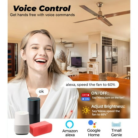 Smart Ceiling Fan Control Switch 1-100% Speed Fan Controller Compatible With Alexa/google Hom/app Bluetooth Wifi Voice Control Switch,smart Home Switch To Power Saving
Smart Ceiling Fan Control Switch 1-100% Speed Fan Controller Compatible With Alexa/google Hom/app Bluetooth Wifi Voice Control Switch,smart Home Switch To Power Saving