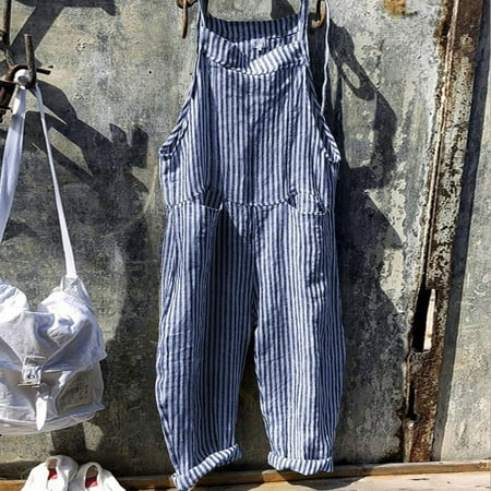 Voncos Overalls for Women Spring Summer 2023- Lacing up Stripe Fashion Casual Jumpsuits Rompers Blue 8
Voncos Overalls for Women Spring Summer 2023- Lacing up Stripe Fashion Casual Jumpsuits Rompers Blue 8