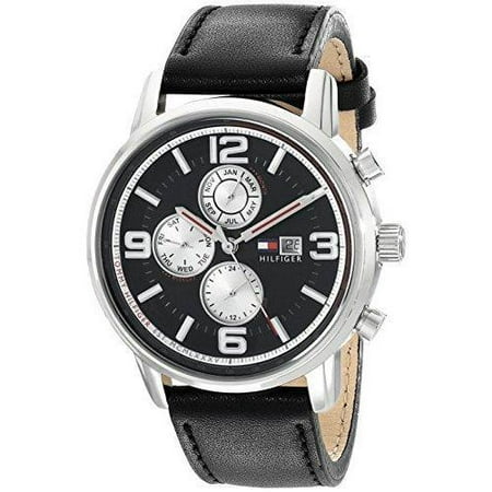 Tommy Hilfiger Men's 1710335 Casual Stainless Steel Watch with Leather Band