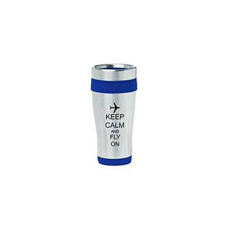 Blue 16oz Insulated Stainless Steel Travel Mug Z307 Keep Calm and Fly On Airplane MIP
Blue 16oz Insulated Stainless Steel Travel Mug Z307 Keep Calm and Fly On Airplane MIP