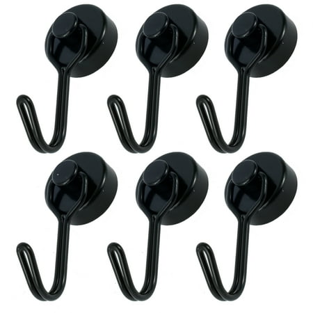 6pcs Magnetic Hook 360° Rotation Strong Magnetic 17 kg Strong Heavy Duty Neodymium Magnetic Hooks with Rotatable for Ceiling Magnetic Board Kitchen Office Lockers Black
6pcs Magnetic Hook 360° Rotation Strong Magnetic 17 kg Strong Heavy Duty Neodymium Magnetic Hooks with Rotatable for Ceiling Magnetic Board Kitchen Office Lockers Black