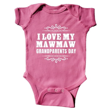 Inktastic Grandparents Day I Love My Mawmaw Gift Baby Boy or Baby Girl Bodysuit