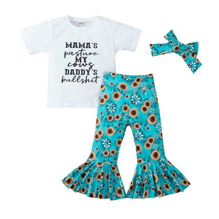 Jdefeg Skirt Set Juniors Toddler Kids Baby Girls Clothes Bell Bottom Sets Letter Print Short Sleeve T Shirt Tops Sunflower Floral Flared Pants Headband Summer Outfits Little T Cotton White 120
Jdefeg Skirt Set Juniors Toddler Kids Baby Girls Clothes Bell Bottom Sets Letter Print Short Sleeve T Shirt Tops Sunflower Floral Flared Pants Headband Summer Outfits Little T Cotton White 120