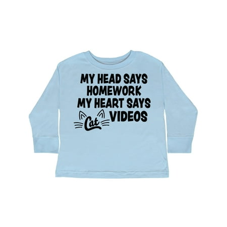 Inktastic My Head Says Homework My Heart Says Cat Videos Gift Toddler Boy or Toddler Girl Long Sleeve T-Shirt
Inktastic My Head Says Homework My Heart Says Cat Videos Gift Toddler Boy or Toddler Girl Long Sleeve T-Shirt