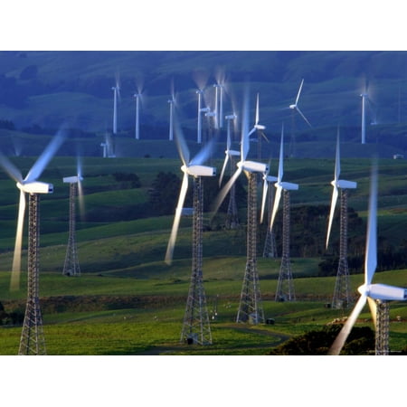 Te Apiti Wind Farm, Tararua Ranges, New Zealand Print Wall Art By Paul Kennedy