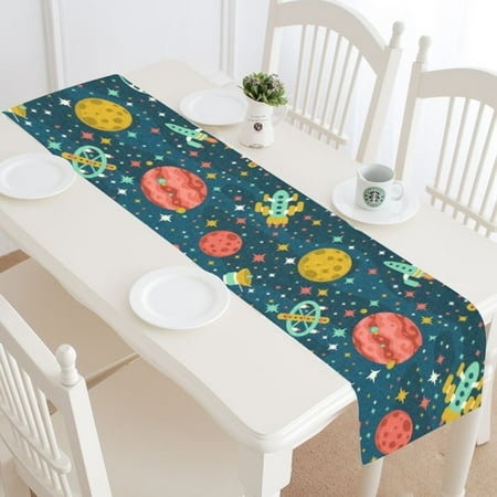 MKHERT Funny Space Planets and Spaceships Table Runner Home Decor for Wedding Banquet Decoration 16x72 Inch
MKHERT Funny Space Planets and Spaceships Table Runner Home Decor for Wedding Banquet Decoration 16x72 Inch