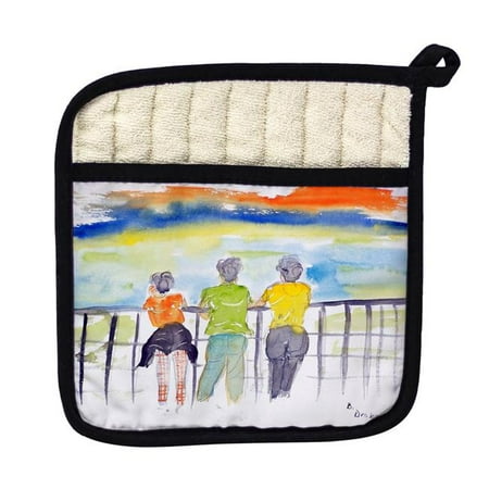 Betsy Drake PT937 Ladies Looking Pot Holder
