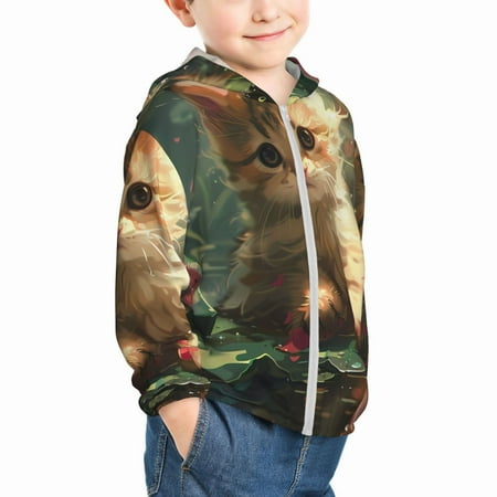 Uemuo Cute Kitten Water Lilies Pattern Rash Guard for Boys Girls Long Sleeve Swim Shirts UPF 50+ UV Sun Protection Hooded Fishing Shirt with Pocket for Kid-18 Months
Uemuo Cute Kitten Water Lilies Pattern Rash Guard for Boys Girls Long Sleeve Swim Shirts UPF 50+ UV Sun Protection Hooded Fishing Shirt with Pocket for Kid-18 Months