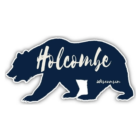 Holcombe Wisconsin Souvenir 3x1.5-Inch Fridge Magnet Bear Design