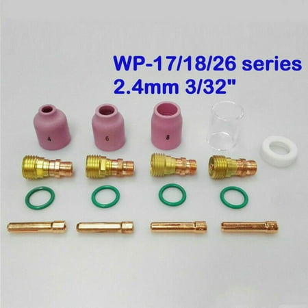 BAMILL 18pcs TIG Stubby Gas Lens Ceramic Nozzle +Heat Cup Kit WP17/18/26 2.4mm 3/32inch
BAMILL 18pcs TIG Stubby Gas Lens Ceramic Nozzle +Heat Cup Kit WP17/18/26 2.4mm 3/32inch