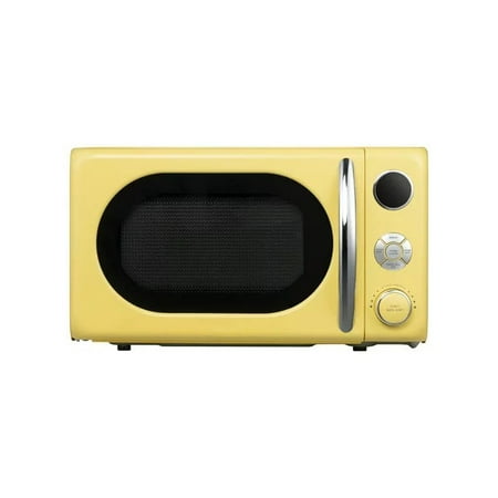 0.7 Cu. ft. Retro Countertop Microwave Oven 700 Watts Yellow