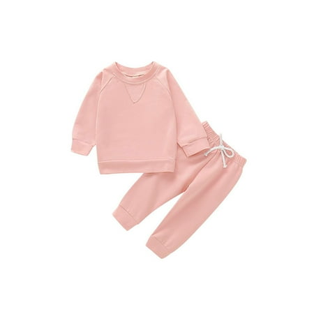uukiA Infant 9-24 Months And 2-4 Years Baby Girl Solid Color Long Sleeve Top And Elastic Waist Pants 2PCs Outfit Suit
uukiA Infant 9-24 Months And 2-4 Years Baby Girl Solid Color Long Sleeve Top And Elastic Waist Pants 2PCs Outfit Suit