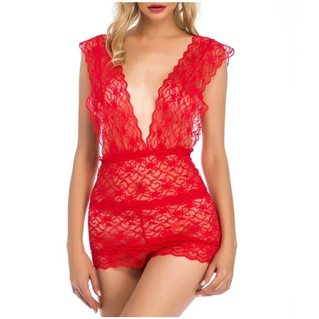 Idoravan Women s Bodysuit Clearance New Sexy V-Neck Women Lace Lingerie Bodysuit Pajamas Nightdress Sleepwear S-3XL
Idoravan Women s Bodysuit Clearance New Sexy V-Neck Women Lace Lingerie Bodysuit Pajamas Nightdress Sleepwear S-3XL