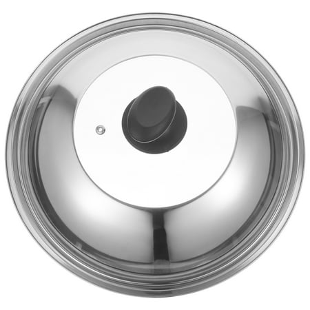 Stainless Steel Pot Cover Household Visible Pan Lid Wok Cover with Knob