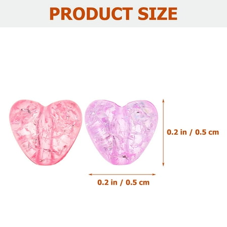 1 bag of Heart Ornament Vase Filler Floating Candles Acrylic Heart Shape Beads