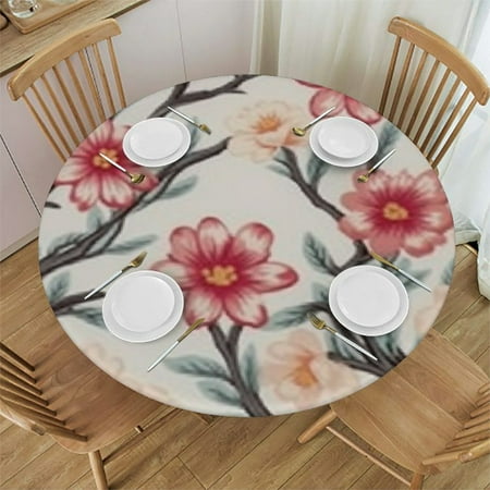 Cherry Blossom Pink Flowers Elastic Fitted Edged Round Tablecloth Waterproof Anti-Shrink Resistant Reusable Table
Cherry Blossom Pink Flowers Elastic Fitted Edged Round Tablecloth Waterproof Anti-Shrink Resistant Reusable Table