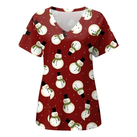 Christmas Shirts for Women Trendy Xmas Graphic Print Regular Loose Short Sleeve Scrub Top Casual Fall Outfits Sweaters Top
Christmas Shirts for Women Trendy Xmas Graphic Print Regular Loose Short Sleeve Scrub Top Casual Fall Outfits Sweaters Top