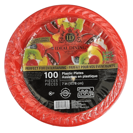 Ideal Dining 7 Inches Disposable Salad Plastic Plates Good to use in Microwave: 500 Count
Ideal Dining 7 Inches Disposable Salad Plastic Plates Good to use in Microwave: 500 Count