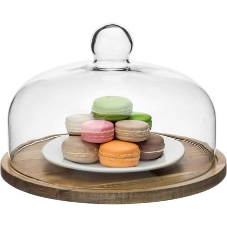 11-inch Acacia Wood Cake Plate with Dome Spinning Lazy Susan Appetizer Dessert and Cheese Serving Platter
11-inch Acacia Wood Cake Plate with Dome Spinning Lazy Susan Appetizer Dessert and Cheese Serving Platter