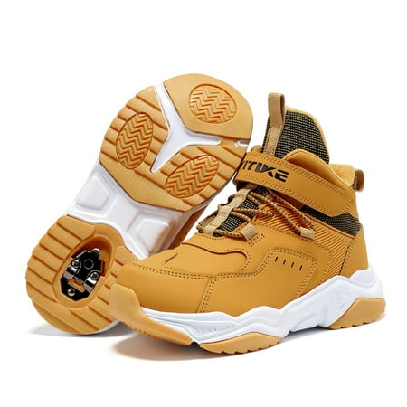 VITIKE Children s Shoes Velcro PU High-Top Waterproof Sneakers