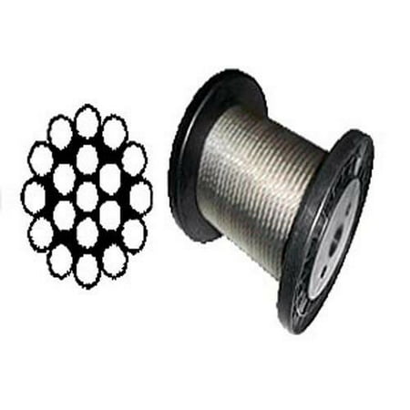 T-316 Grade 1 X 19 Stainless Steel Cable Wire Rope 3/16 - 150 Ft
T-316 Grade 1 X 19 Stainless Steel Cable Wire Rope 3/16 - 150 Ft