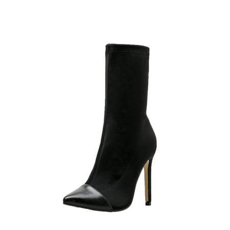 jsaierl High Heel Boots for Women Women s Stiletto Colorblock High Heel Ankle Boots Slip-on Pointed Toe Stretch Boot
jsaierl High Heel Boots for Women Women s Stiletto Colorblock High Heel Ankle Boots Slip-on Pointed Toe Stretch Boot